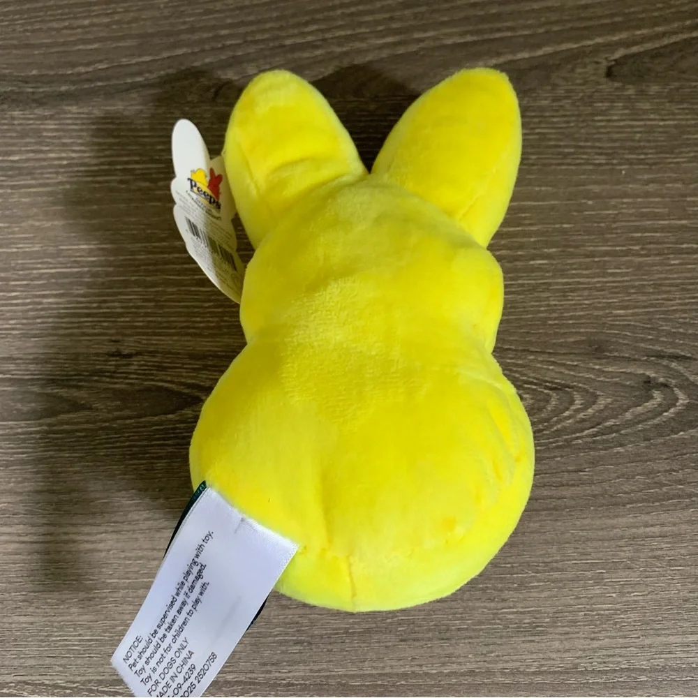 Peeps Plush Dog Toy Squeaker Sprinkles Easter Bunny Pink Yellow